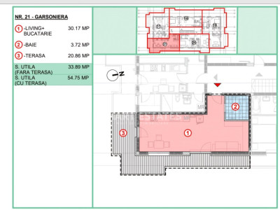 Studio tip penthouse de vanzare Popesti-Loerdeni
