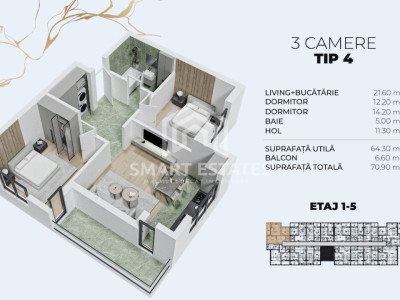 Apartament 3 Camere Generos | Proiect Nou | Comision 0% 