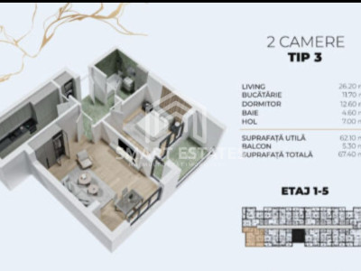 APARTAMENT 2 CAMERE BIRUINTEI