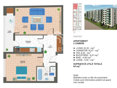 APARTAMENT 2 CAMERE- BERCENI- GRAND ARENA- COMISION 0