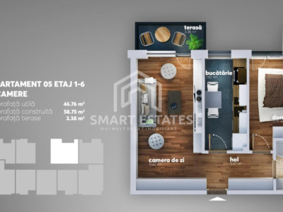 APARTAMENT 2 CAMERE - METROU APARATORII PATRIEI - COMISION0